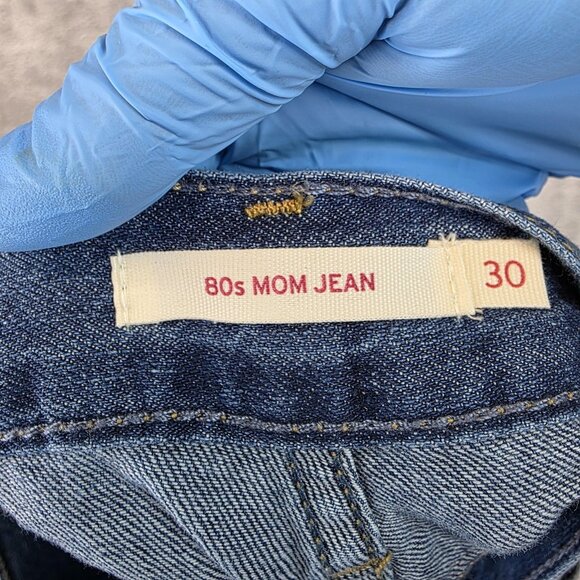 Levis 80s Mom Jeans Womens 30x30 Blue High Rise Tapered Leg Denim 100% Cotton - Picture 10 of 13
